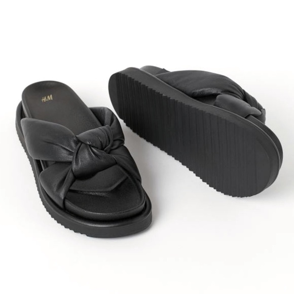 H&M Shoes - Premium genuine leather slides